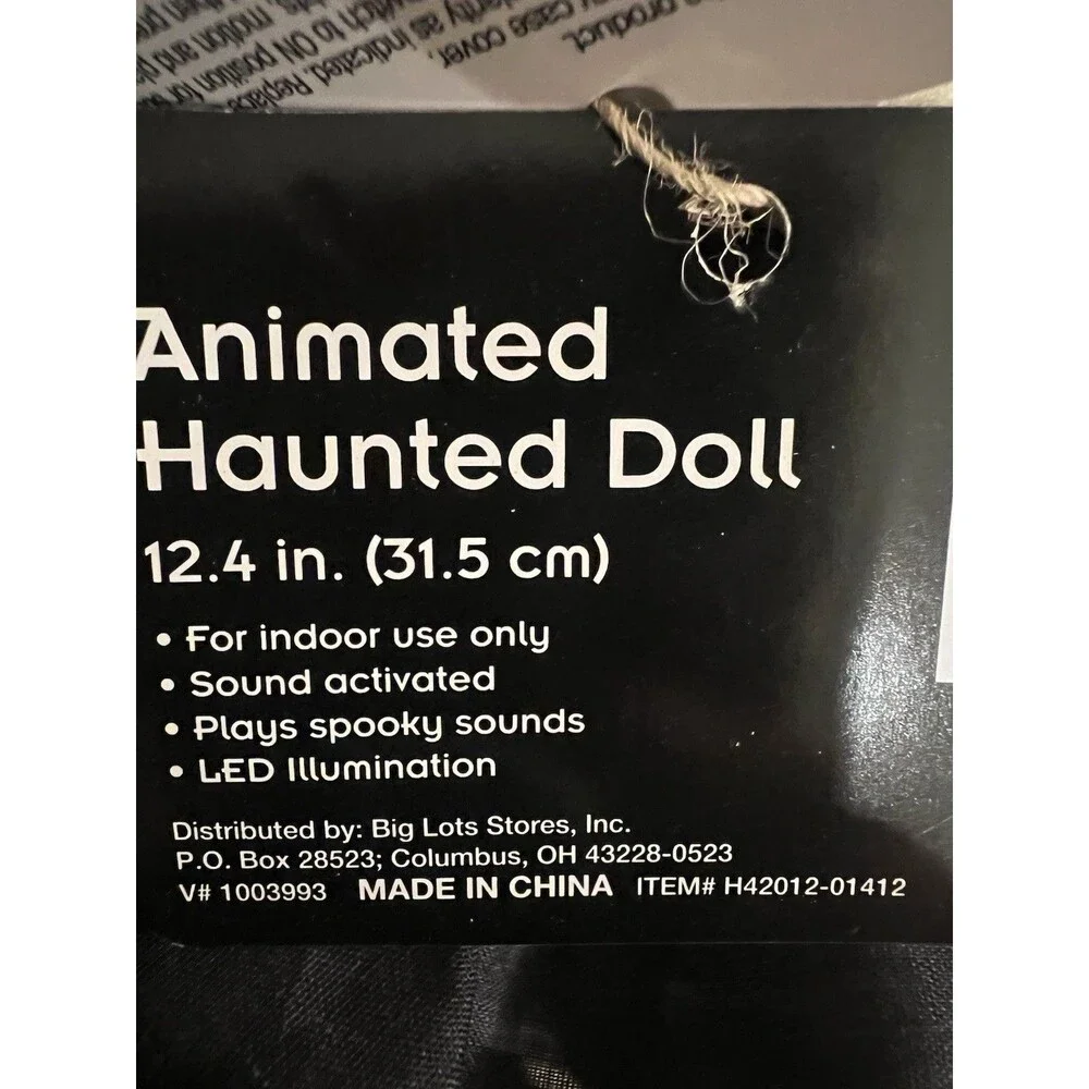 Animated Haunted Rag Doll On Tricycle Halloween Decor Lights Talks  Creepy Moves